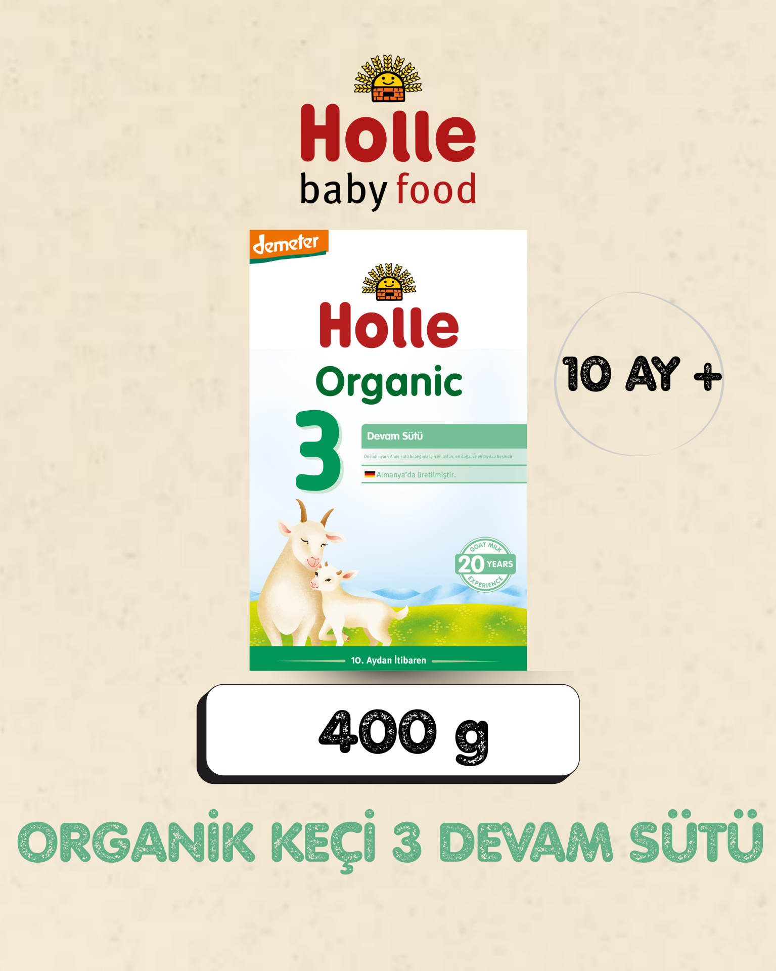 Holle Organik Keçi Devam Sütü 3 400 gr