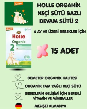 Holle Organik Keçi Devam Sütü 2 400 gr 15 Adet
