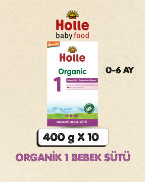 Holle Organik Bebek Sütü 1 400 gr 10 Adet
