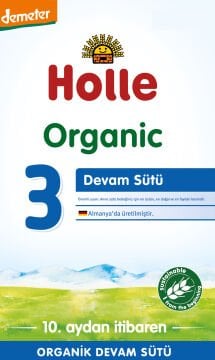Holle Organik Devam Sütü 3  600 gr  4 Adet