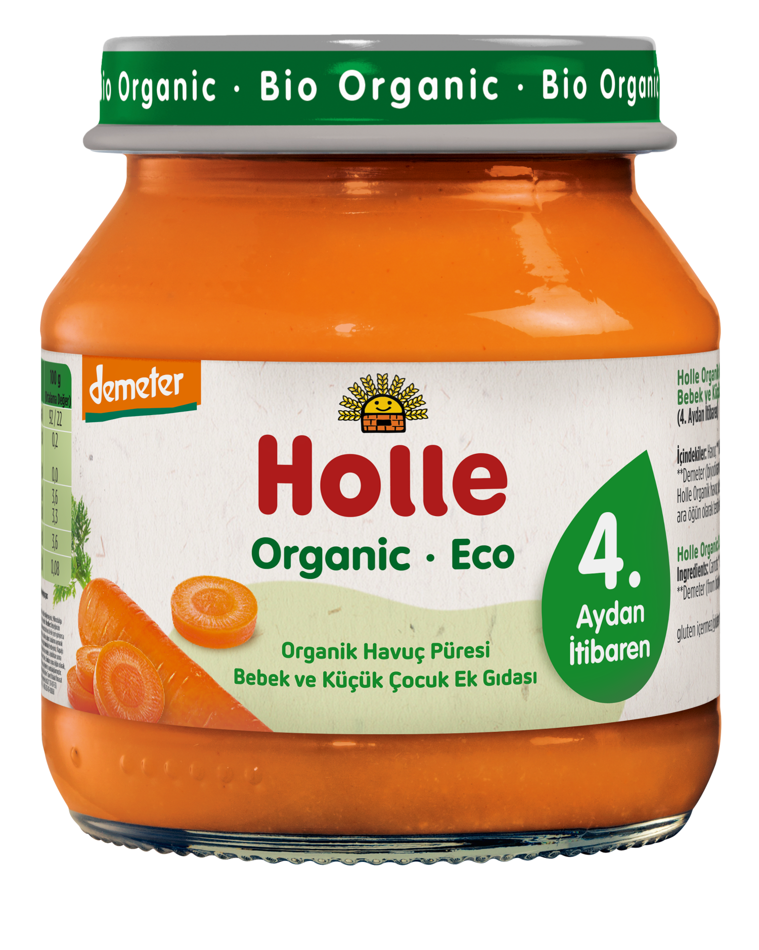 HOLLE ORGANİK HAVUÇ PÜRESİ