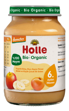 HOLLE ORGANİK ELMA, MUZ, KAYISI PÜRESİ