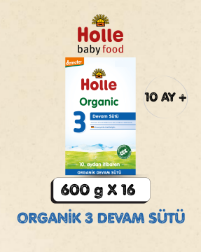 Holle Organik Devam Sütü 3 600 gr 16 Adet