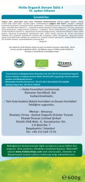 Holle Organik Devam Sütü 3 600 gr 16 Adet