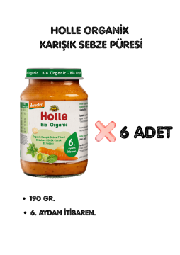 HOLLE ORGANİK KARIŞIK SEBZE 6'LI PAKET